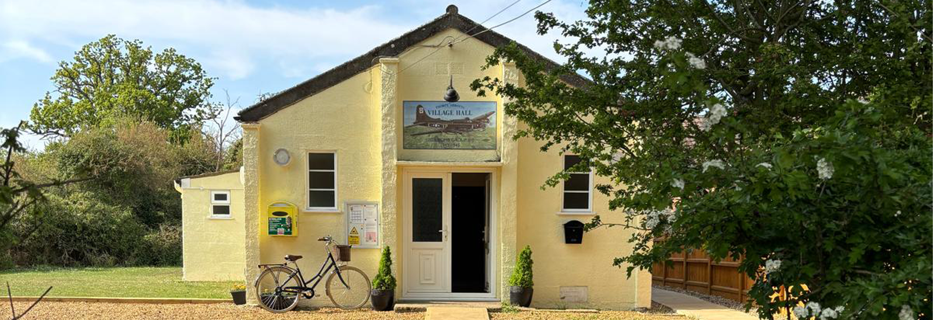 slider front of the village hall